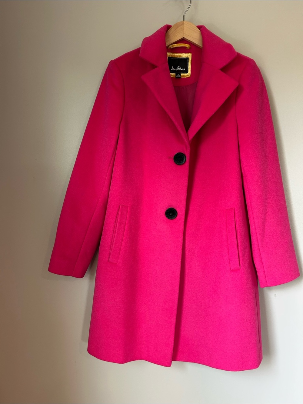 Sam Edelman Pink Confetti Wool Blend Coat Size 8 Hot Pink 68791